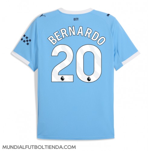 Camiseta Manchester City Bernardo Silva #20 Primera Equipación Replica 2025-26 mangas cortas